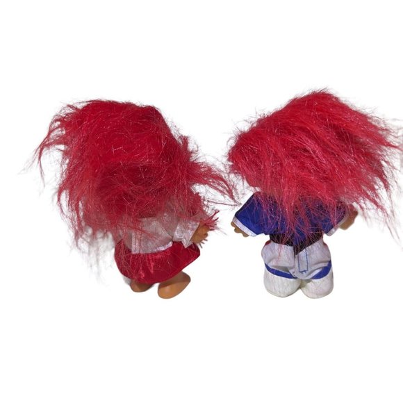 VTG Russ 5” Cheerleader & Football Player Trolls Red Hair Dolls Toys Sports Tall - Picture 5 of 11